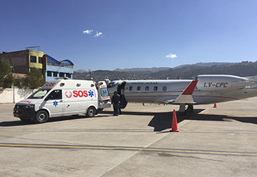  Ambulancia aerea SOS MG